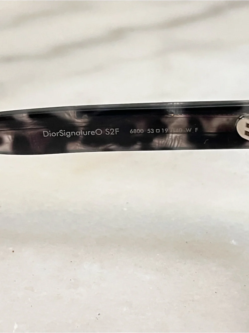 Dior Gray Tortoiseshell Square Optical Glasses